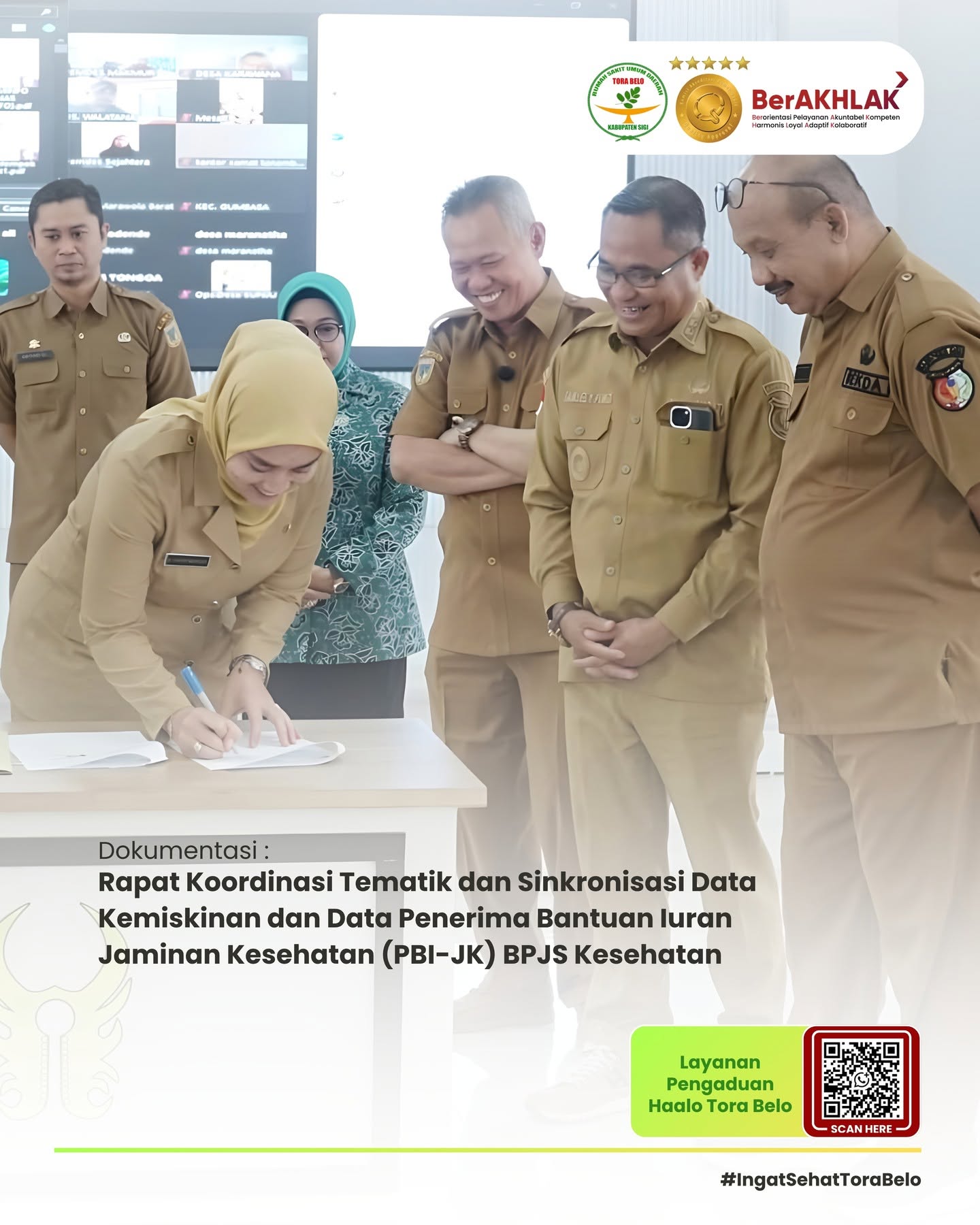 Direktur RSUD Tora Belo menghadiri Rapat Koordinasi Data Kemiskinan dan Data Penerimaan Bantuan Iuran Jaminan Kesehatan (PBI-JK)